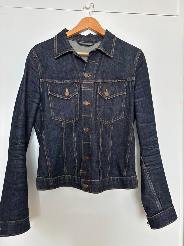 Nudie-perry jacket dry maat m, Ophalen, Zo goed als nieuw, Maat 38/40 (M), Blauw