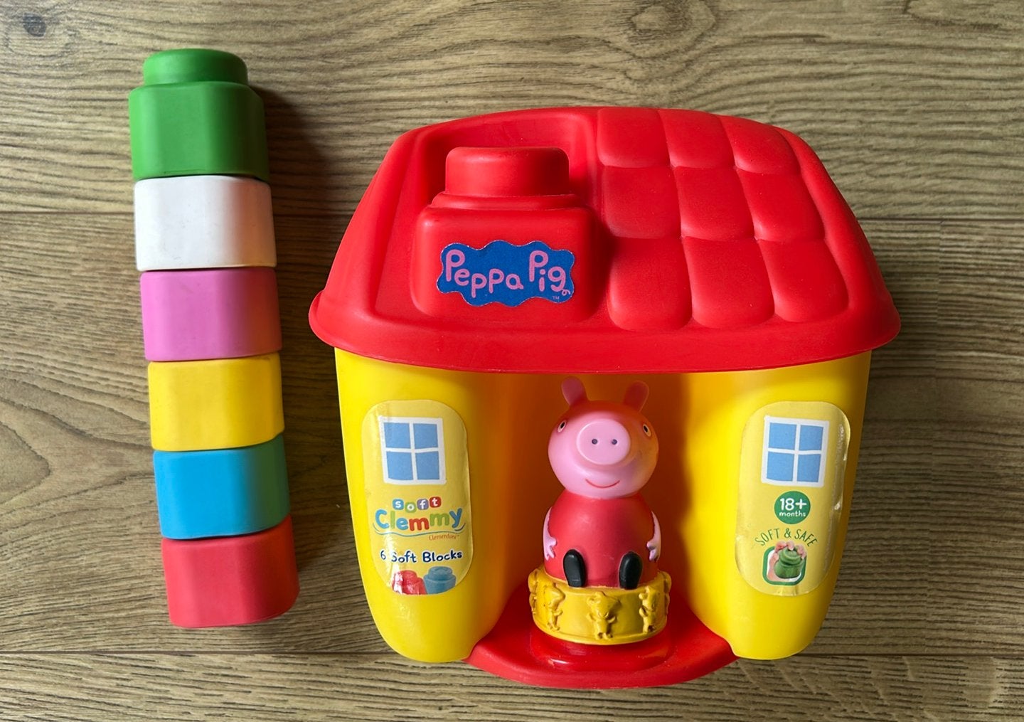 Clementoni Peppa Pig huisje + 6 soft blocks, Ophalen of Verzenden, Gebruikt