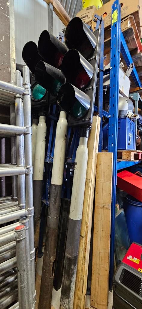 Uniek  Super mooie stoplichten 4 stuks onderstel aluminium, Muziek en Instrumenten, Licht en Laser, Zo goed als nieuw, Licht, Kleur