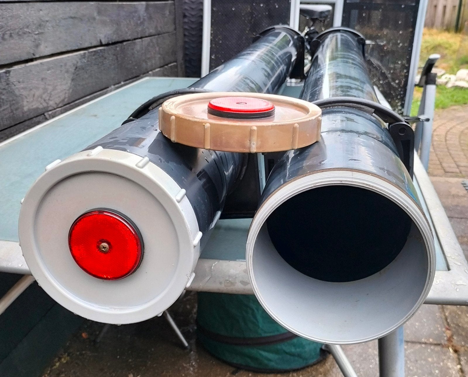 2x Buis 202cm lang, 16cm doorsnede., Ophalen, Gebruikt
