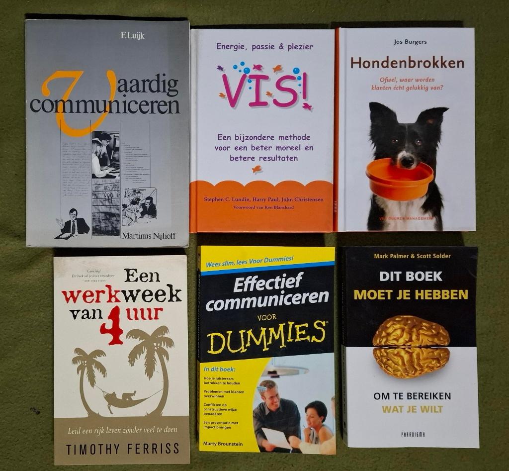 6 management / communicatie boeken, Ophalen of Verzenden, Gelezen, Management, Jos Burgers