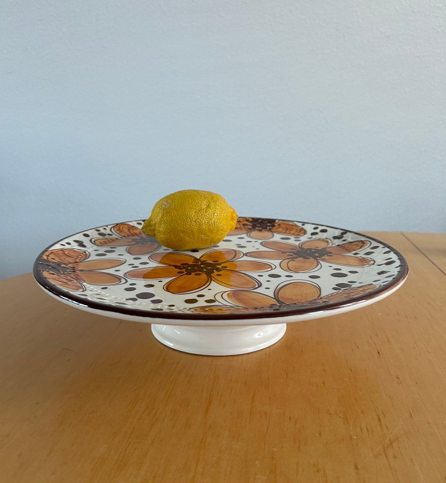 Vintage Schramberg taartschaal op voet, Ophalen of Verzenden