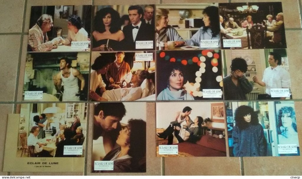 MOONSTRUCK      lobbycard set., Verzenden, Gebruikt, A4 of kleiner, Film en Tv