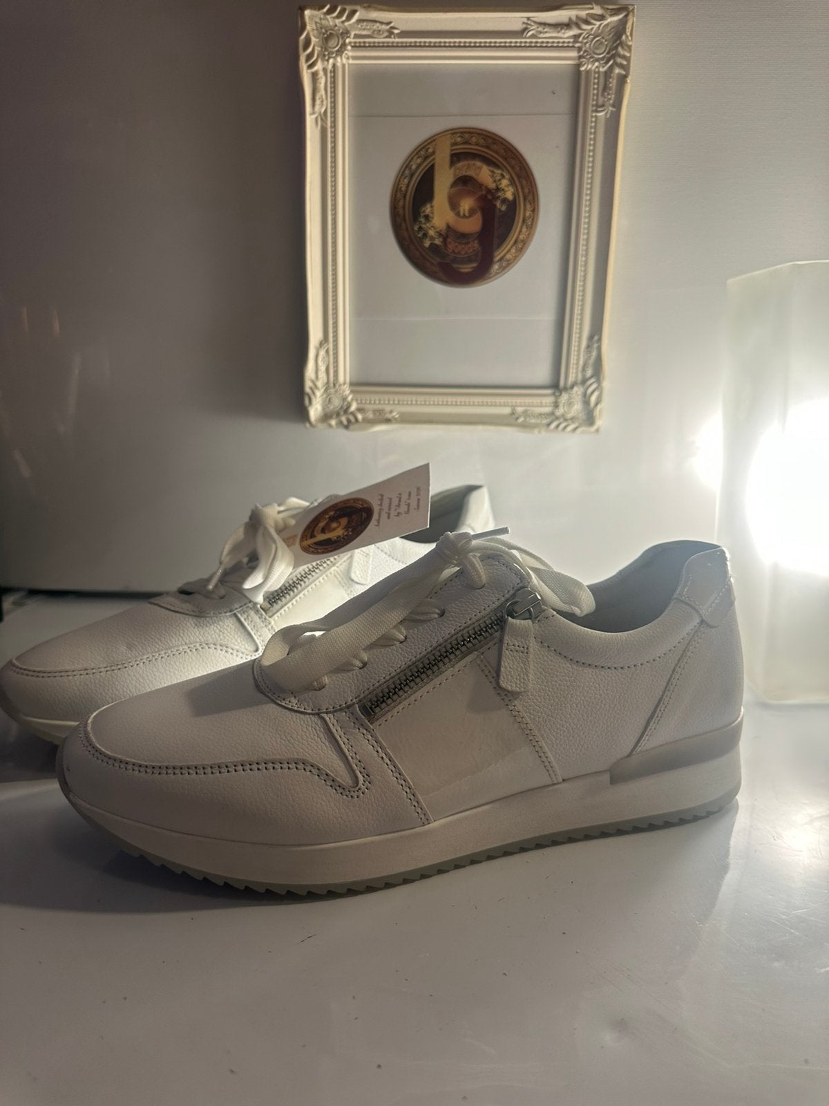 Nieuwe Gabor witte leren sneakers maat 40.5, Wit, Ophalen of Verzenden, Sneakers of Gympen, Zo goed als nieuw