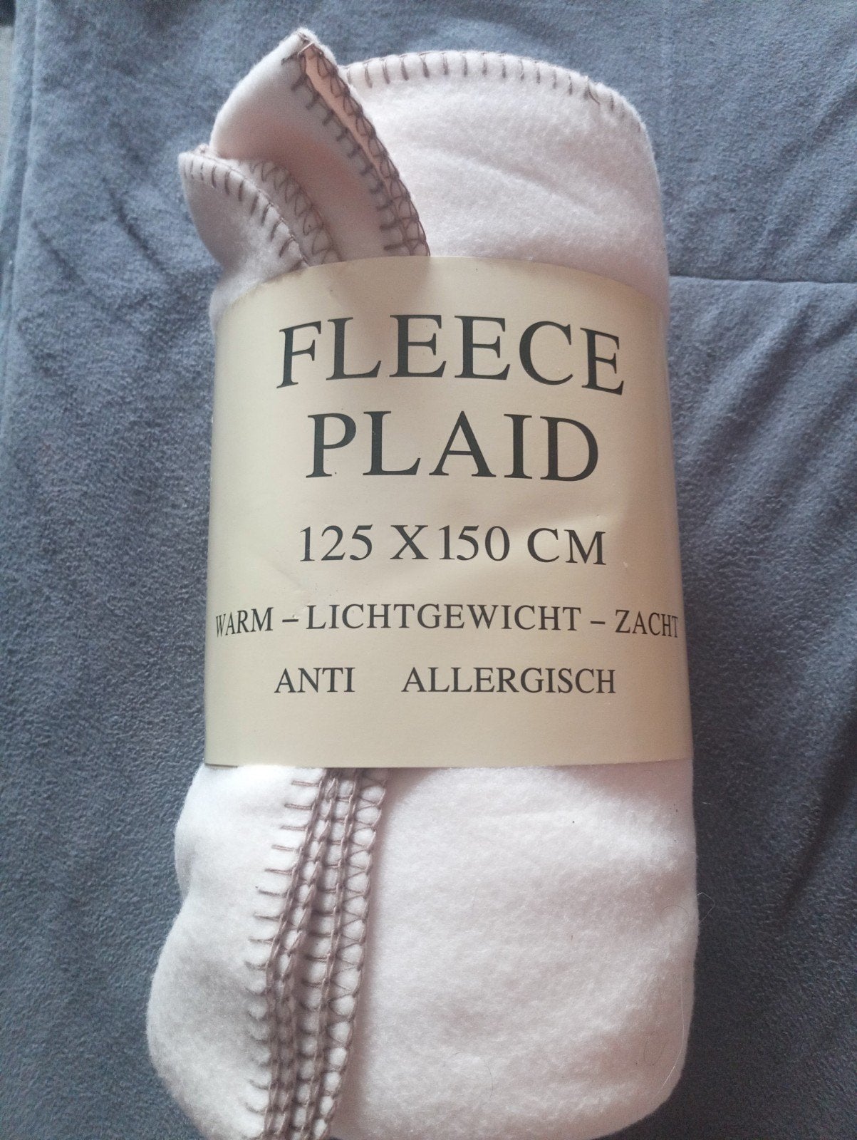 Fleece Plaid - Warm, Lichtgewicht & Anti-allergisch, Fleecedeken, Wit, Nieuw, Ophalen of Verzenden