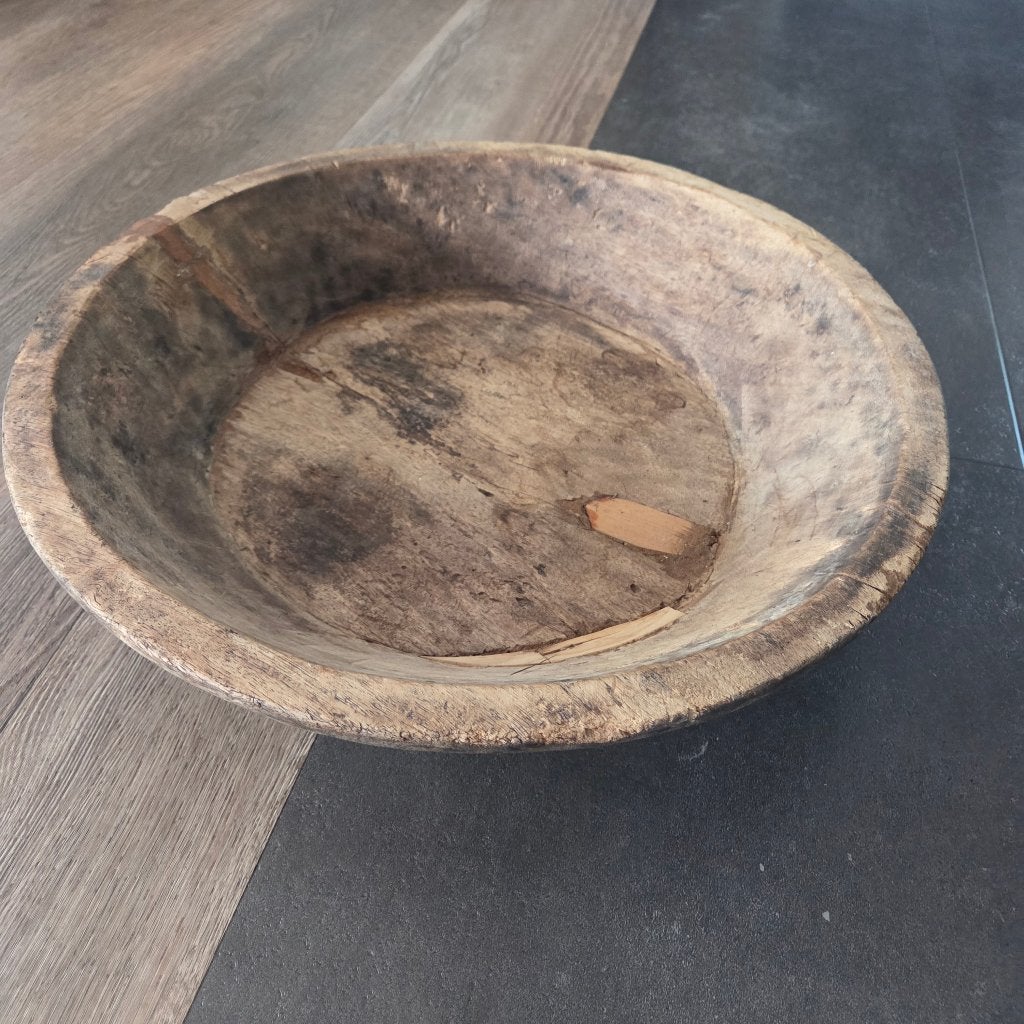 Houten schaal, Ophalen, Schaal, Rond, Zo goed als nieuw