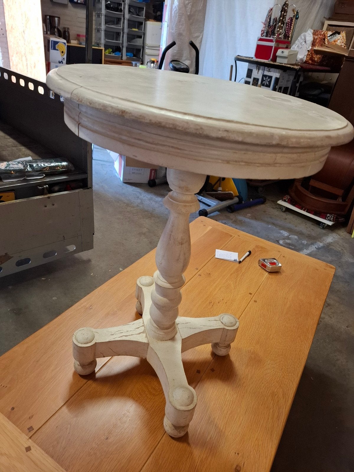 Te Koop Antieke ronde bijzettafel, Antiek en Kunst, Ophalen