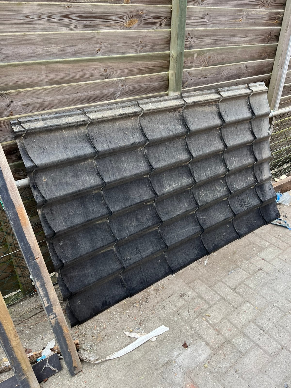 Dakplanplaten zwart 200x120cm 7 stuks, Gebruikt, Zwart, 15 m² of meer, Metaal