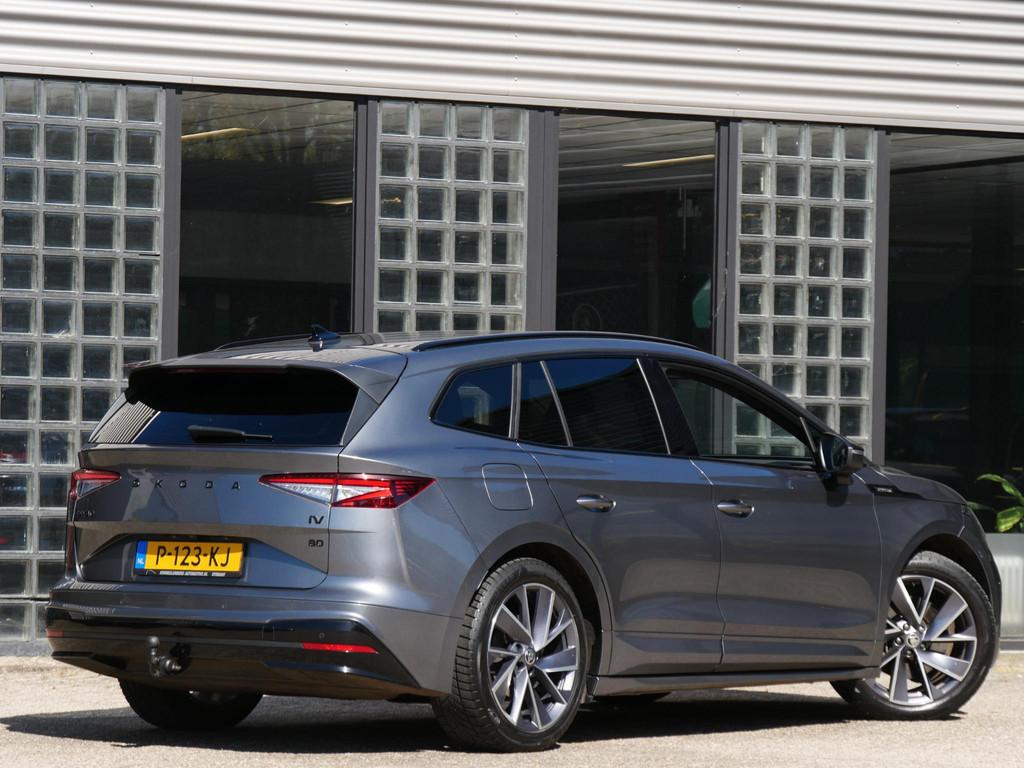 Skoda Enyaq iV 80 SPORTLINE/ TREKHAAK/ WARMTEPOMP/ MATRIX LE, Auto's, Skoda, Automaat, Achterwielaandrijving, Gebruikt, 80 kWh