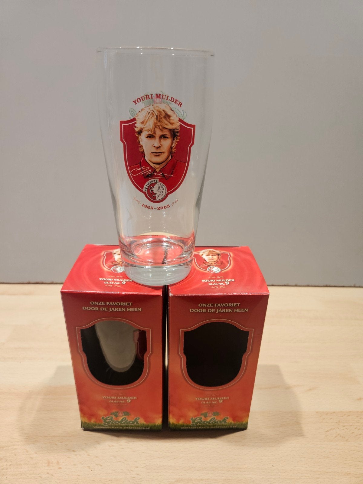 Youri Mulder Grolsch Glas nr. 9 - FC Twente 1965-2005, Ophalen of Verzenden, Nieuw, F.C. Twente