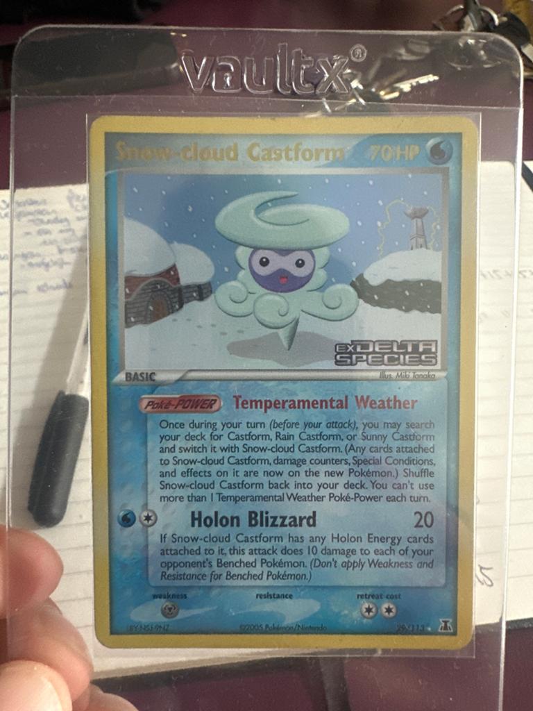 Snow-cloud Castform 29/113 EX Delta Species Reverse Holo, Ophalen of Verzenden, Zo goed als nieuw, Losse kaart
