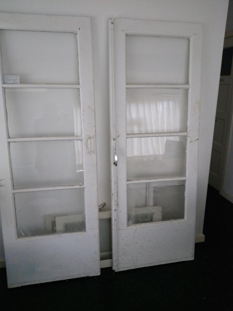 openslaande tuindeuren, Doe-het-zelf en Verbouw, Deuren en Horren, Ophalen, Gebruikt, 120 cm of meer, Buitendeur