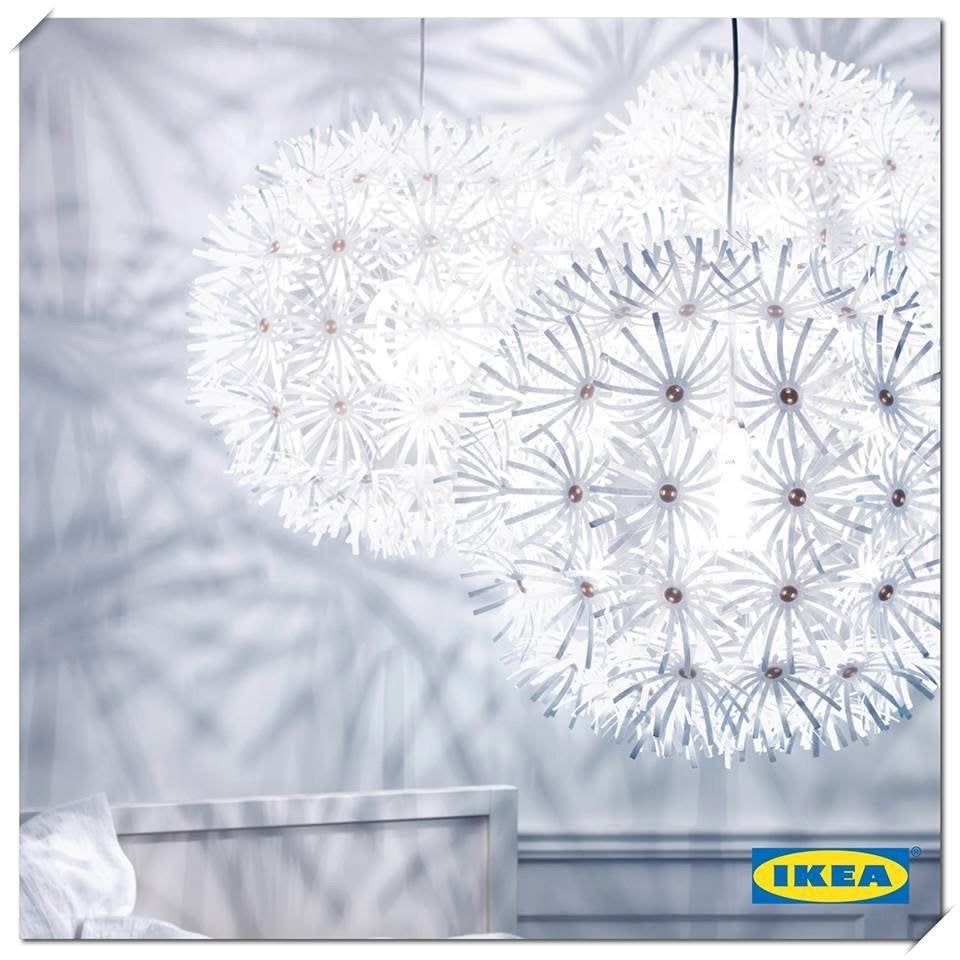 IKEA Maskros Hanglamp Paardebloem - Grote Witte Designlamp, Huis en Inrichting, Ophalen, Gebruikt, Kunststof