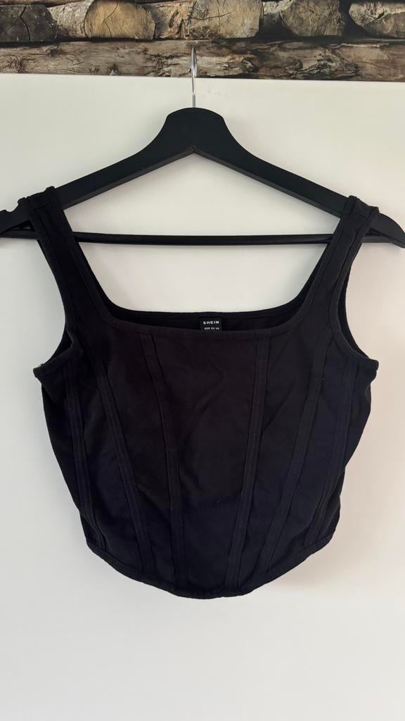 Nieuw zwart top corset maat xs, Zwart, Nieuw, Ophalen of Verzenden, Zonder mouw