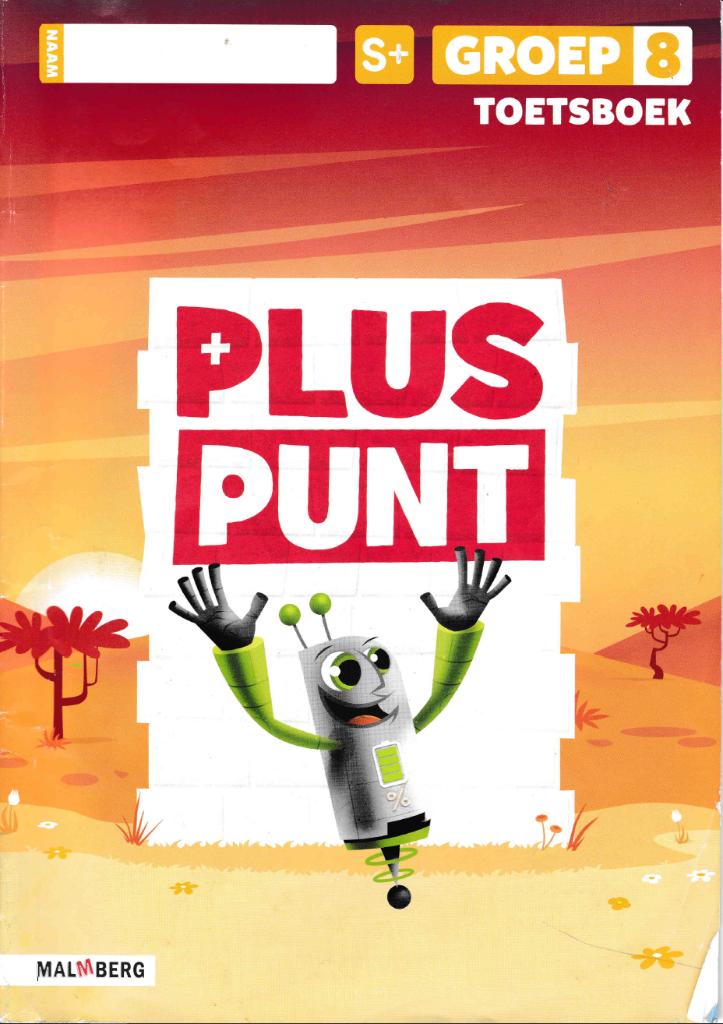 Groep 8. Plus Punt 8 toetsboek rekenen. Enkel in PDF, Verzenden, Malmberg, Zo goed als nieuw, Nederlands