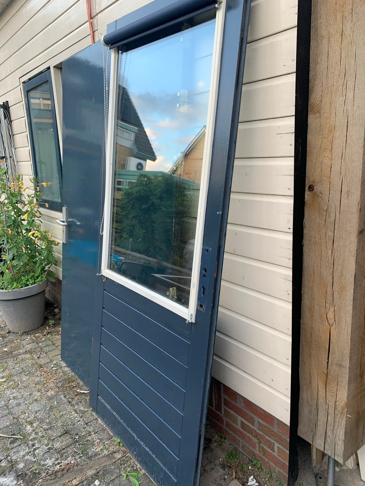 Gebruikte Buitendeur 211x93 en 211,5x133, Gebruikt, 80 tot 100 cm, Ophalen of Verzenden, Buitendeur