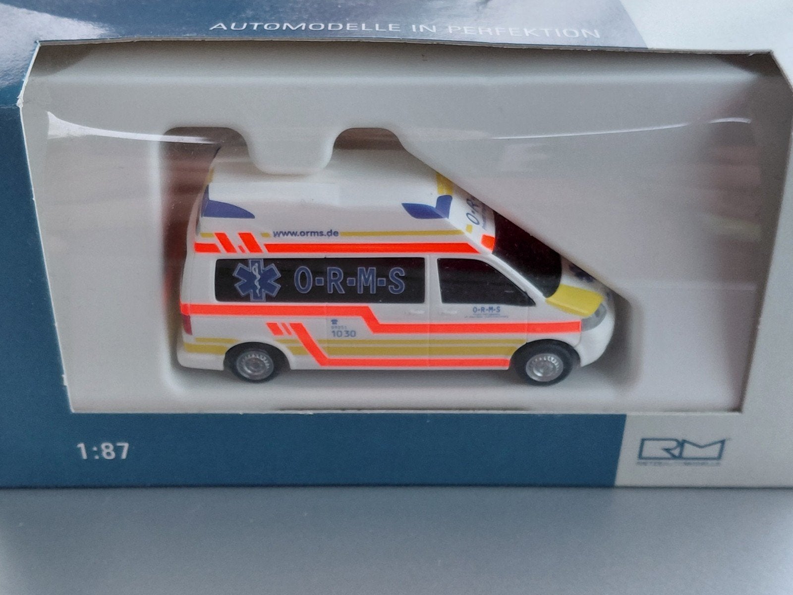 Rietze VW Transporter T5 ORMS Hornis ambulance modelauto, Ophalen of Verzenden, Nieuw, Auto, Rietze