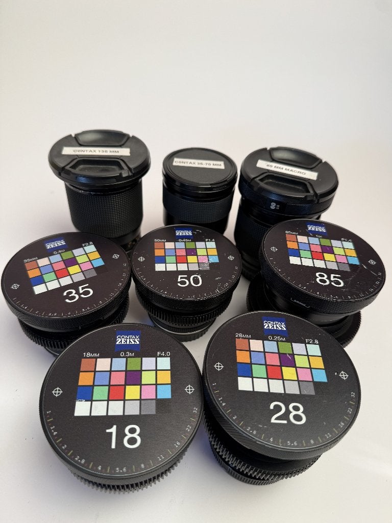 Carl Zeiss Contax Cine-Mod EF Lens Set – 8 lenzen, Ophalen, Gebruikt, Overige typen, Zeiss