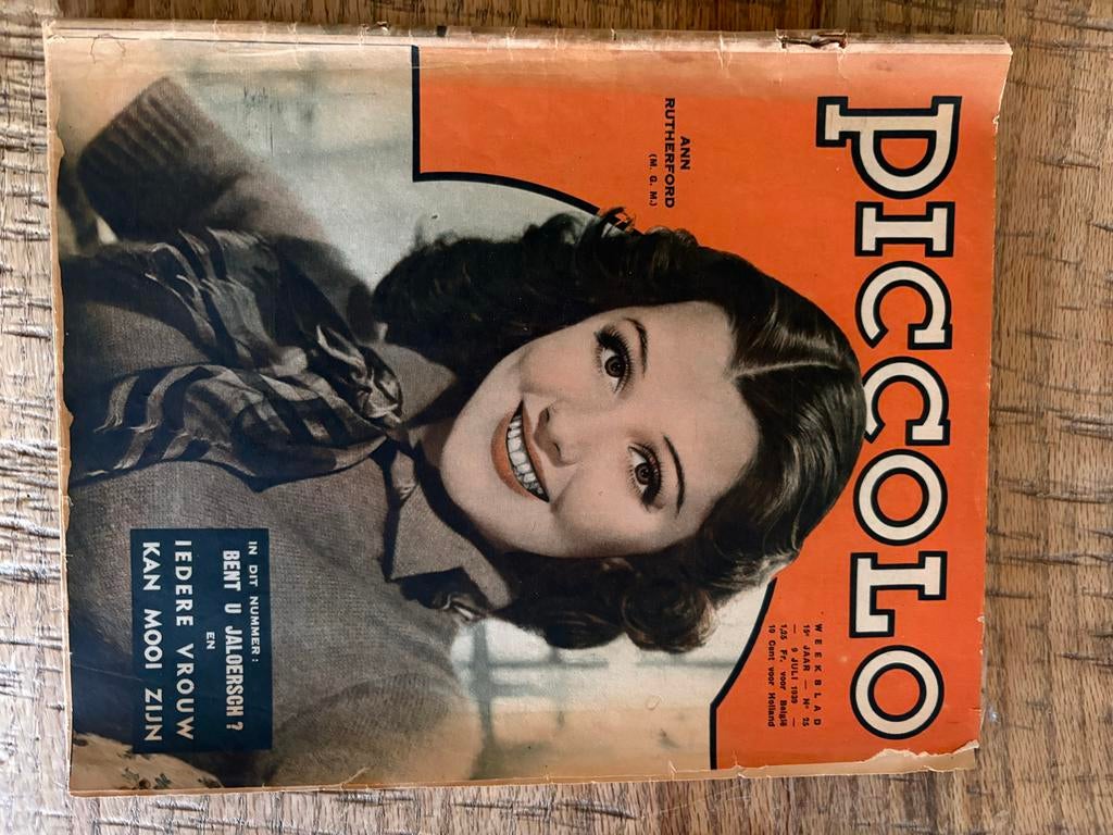 Piccolo tijdschrift - 9 juli 1939 - Ann Rutherford cover, Ophalen of Verzenden, Gelezen, Overige typen