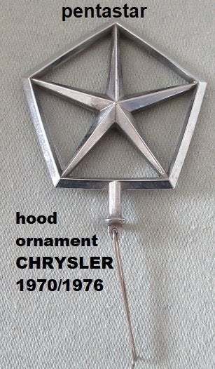 CHRYSLER, motorkap ornament de Pentastar, Ophalen of Verzenden