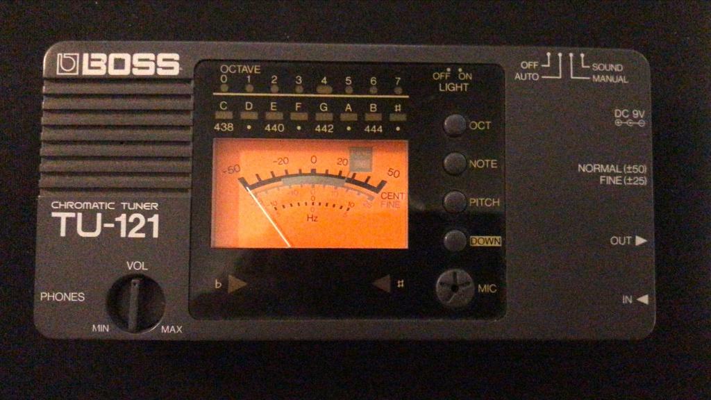 Boss TU121 Tuner+sound A-440.438Hz to 445Hz(Vintage1993), Muziek en Instrumenten, Ophalen of Verzenden, Volume