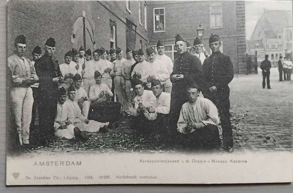 Aardappelenjassen Oranje-Nassau Kazerne Amsterdam, Ophalen of Verzenden, Voor 1920, Ongelopen, Noord-Holland