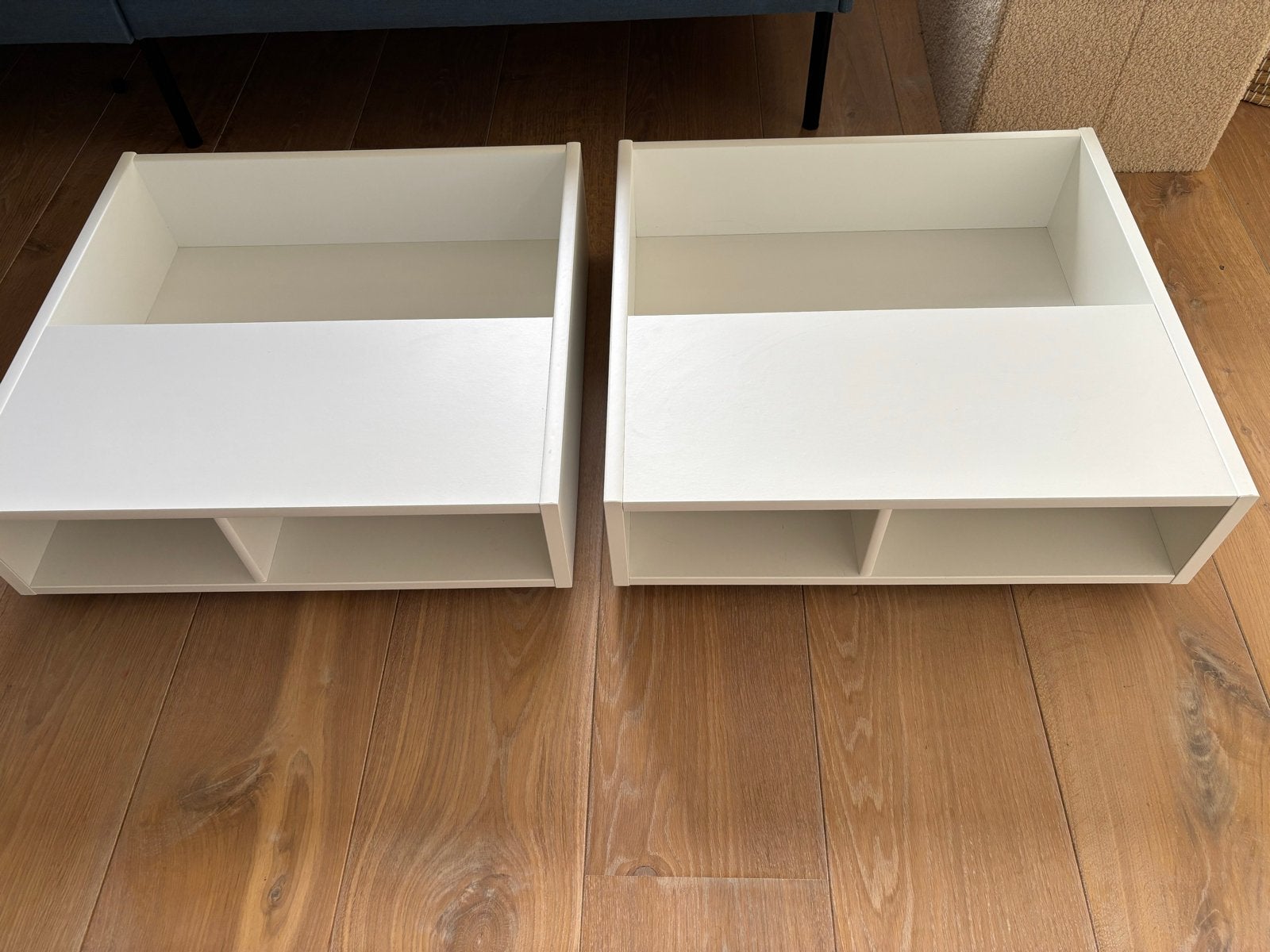 2x IKEA FREDVANG nachtkastje/opbergmeubel op wieltjes (wit)