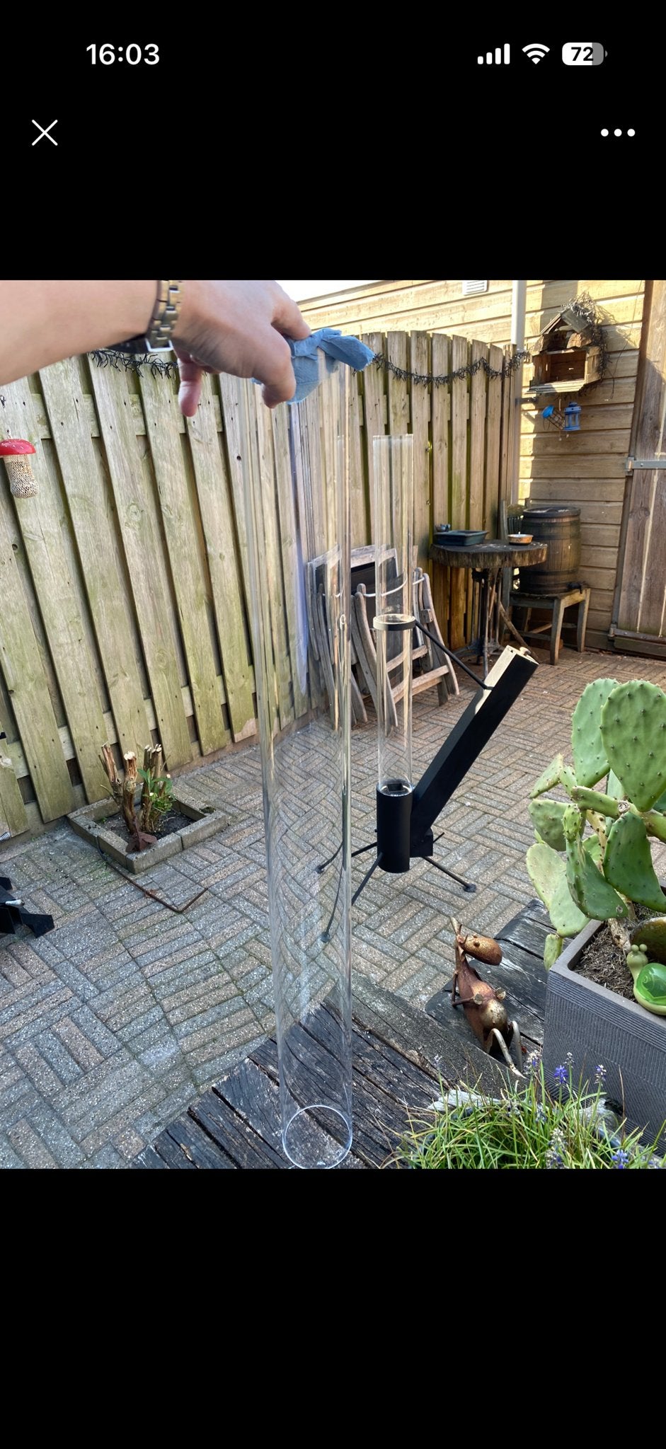 Kwarts glazen buis 1 meter hoog, 10cm doorsnede, 3mm dik, Ophalen, Nieuw
