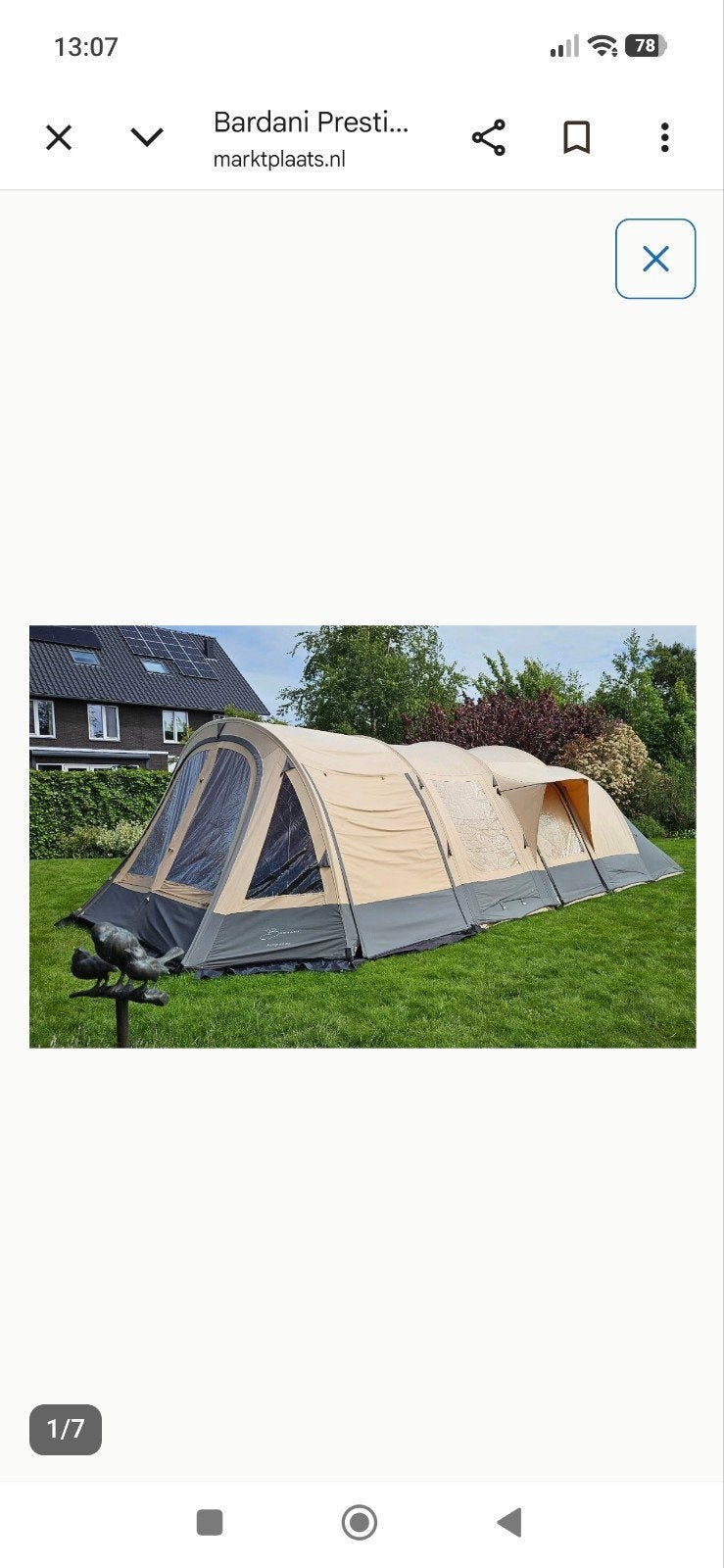 Bardani Prestige 410 RSC tunneltent, Ophalen, Gebruikt