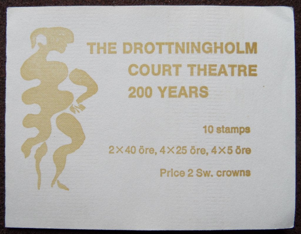 Postzegelboekje Zweden -  Drottningholm Court Theater, Ophalen of Verzenden, Zweden, Postfris