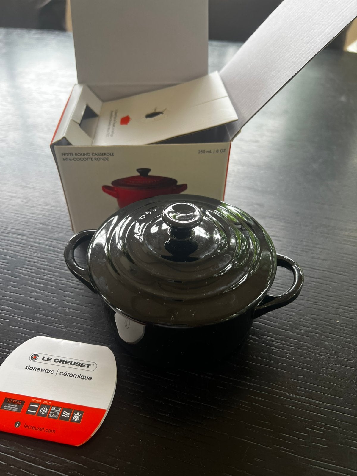 Le Creuset Mini-Cocotte Rond - Zwart (250 ml), Le Creuset, Overige typen, Nieuw, Ophalen of Verzenden