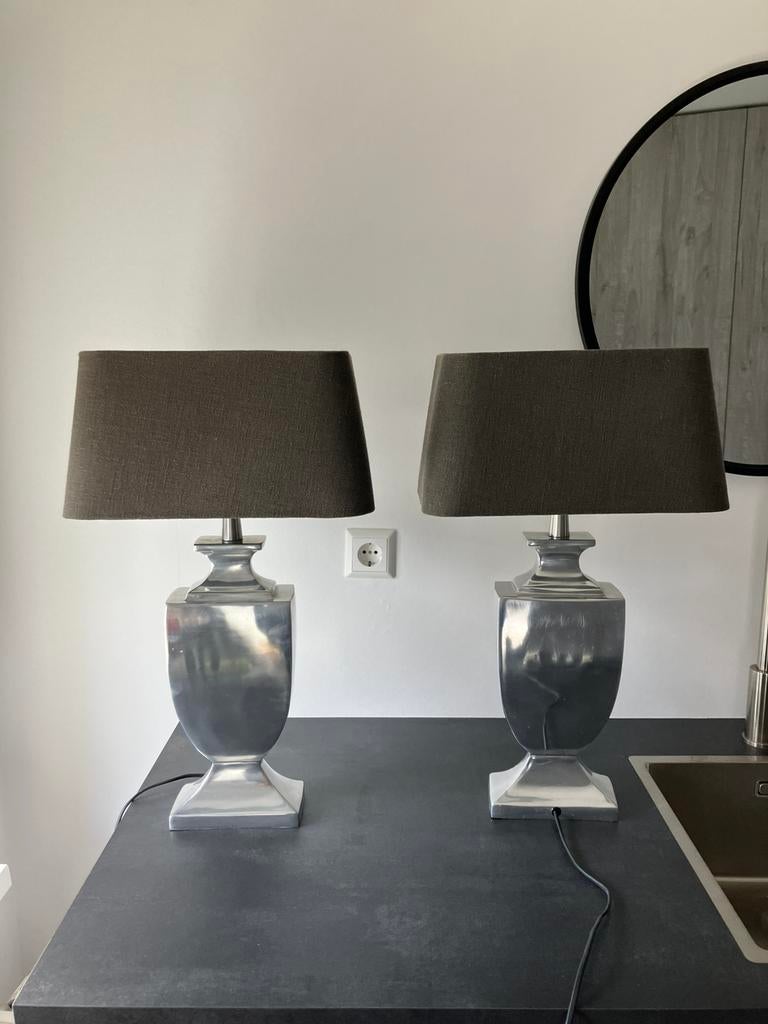 2 schemerlampen, Huis en Inrichting, Lampen | Tafellampen, Gebruikt, 50 tot 75 cm, Overige materialen, Ophalen