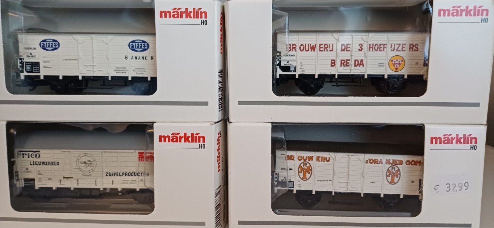 marklin 48772/48780/48831/48931 Koelwagons NS Nieuw!, Wisselstroom, Ophalen of Verzenden, NS, Märklin