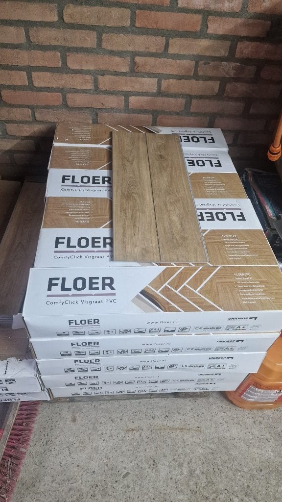 Floer PVC Visgraat  Click laminaat, Ophalen, Kunststof, 50 tot 150 cm, Nieuw