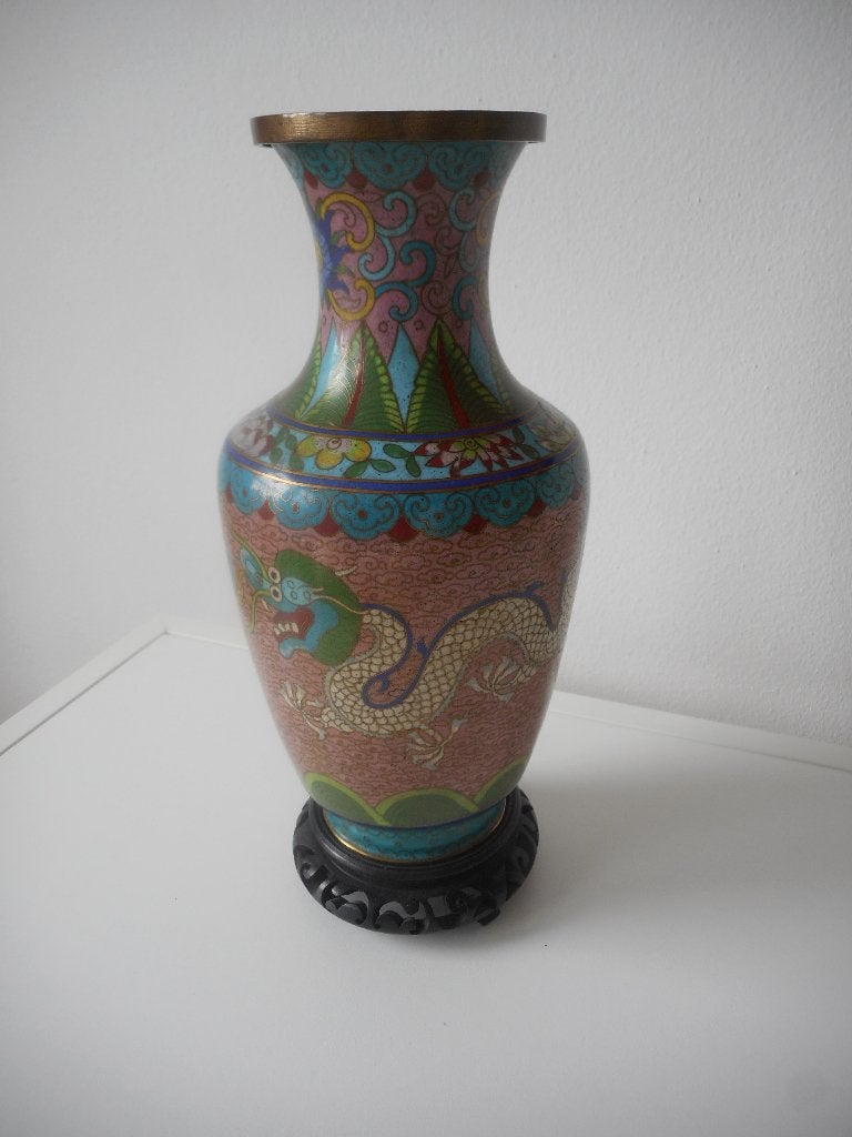 Chinese cloisonné vaas, Ophalen of Verzenden