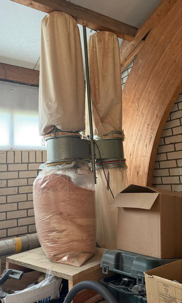 Afzuiging voor houtbewerking, Doe-het-zelf en Verbouw, Ventilatie en Afzuiging, Ophalen, Gebruikt, Afzuiger