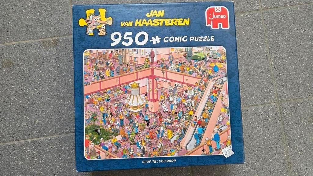 Jan van Haasteren Puzzel - Shop Till You Drop (950 stukjes), Ophalen of Verzenden, 500 t/m 1500 stukjes, Gebruikt, Legpuzzel