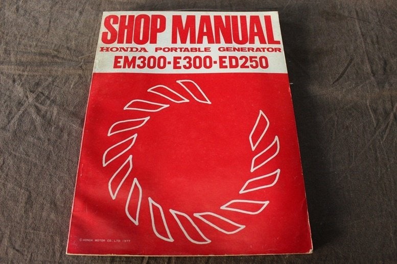 Honda EM300 E300 ED250 portable generator 1977 shop manual, Ophalen of Verzenden, Honda