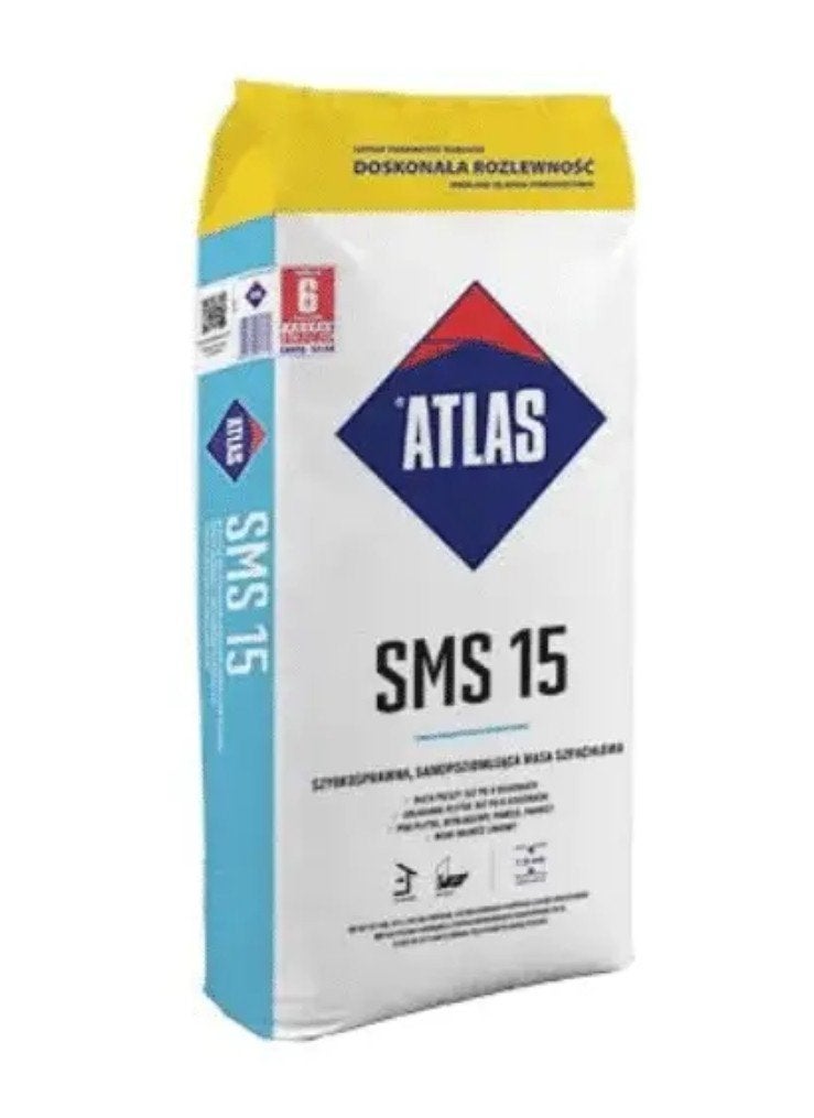 7 zakken Atlas SMS 15 egalisatiemortel / egaline, Ophalen, Nieuw