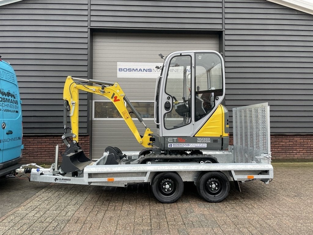 Neuson ET16 minigraver NIEUW + Vlemmix 2 asser €445 LEASE, Graafmachine