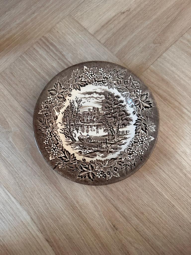 Vintage Engels dessertbord Staffordshire Ironstone, Antiek en Kunst, Antiek | Servies los, Ophalen of Verzenden