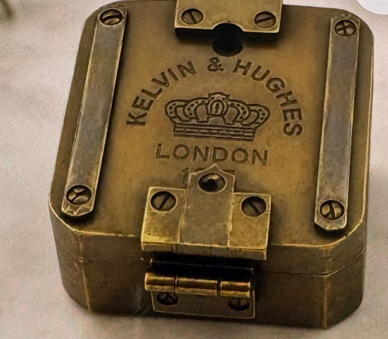 Kelvin &Hughes Brunton kompas met houten box, Ophalen of Verzenden