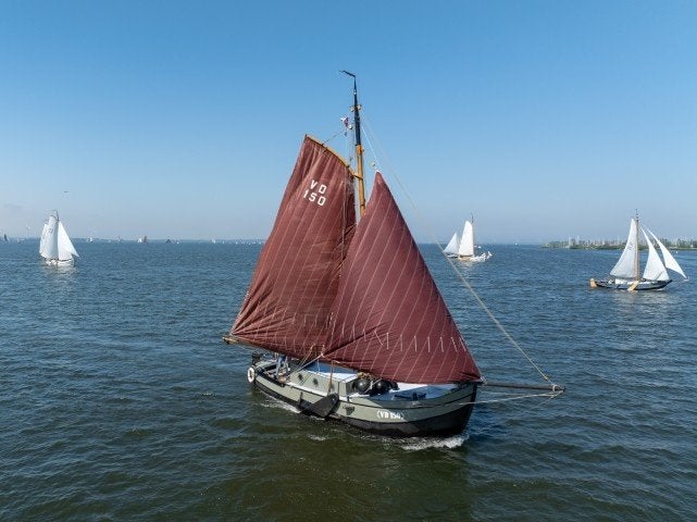 platbodem Marker Rondbouw, Watersport en Boten, Platbodems, Gebruikt, Overig typen, Staal, Accu's, Antifouling, Elektrische start