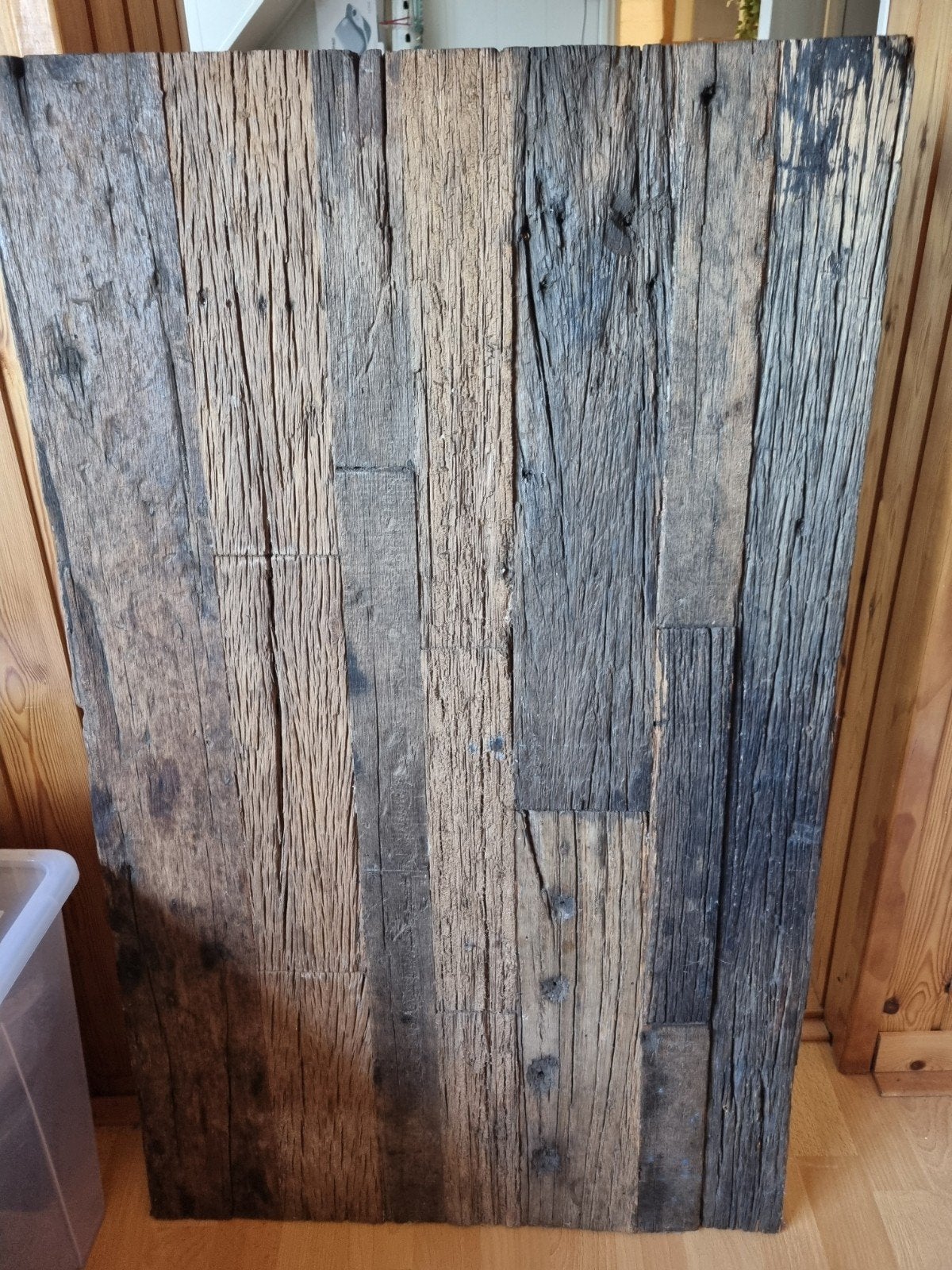 Tafelblad voor salontafel of sidetable van barnwood, Ophalen, Gebruikt, Eikenhout, 50 tot 100 cm