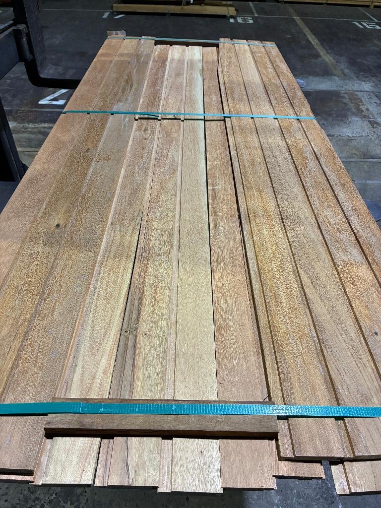 sponningschroot-rabatdelen- Hardhout-Sucupira Amarela-16x84, Ophalen, Overige typen, Nieuw, Hardhout