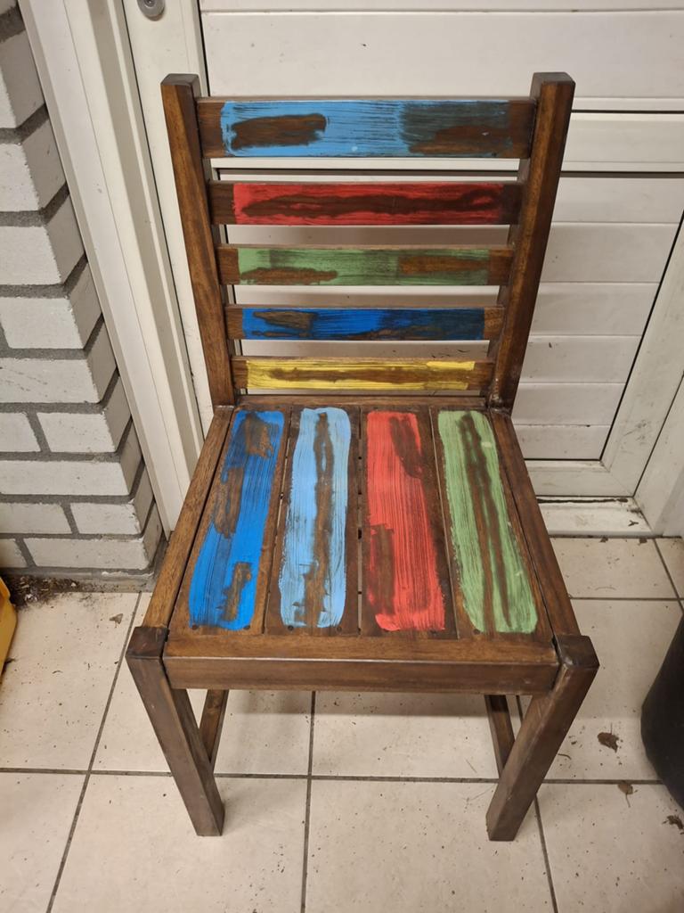 6 mooie stoelen, Ophalen, Bruin, Zo goed als nieuw, Vijf, Zes of meer stoelen
