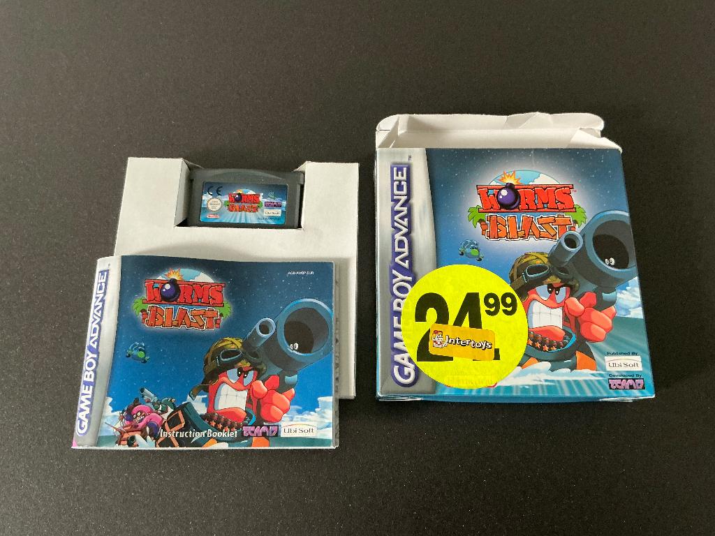 Worms Blast Gameboy Advance CIB, Spelcomputers en Games, Games | Nintendo Game Boy, Avontuur en Actie, Verzenden, 1 speler, Zo goed als nieuw
