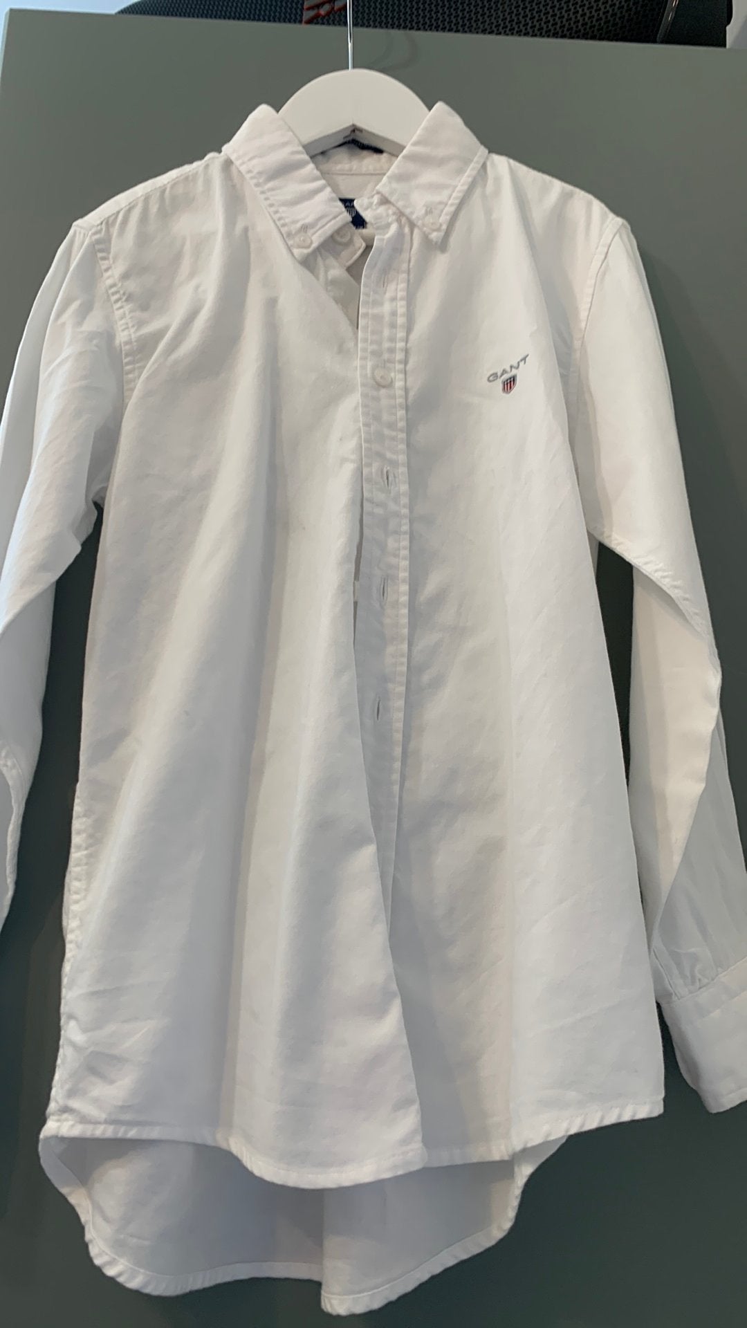 Gant overhemd, Ophalen of Verzenden, Zo goed als nieuw, Blauw, Overige halswijdtes