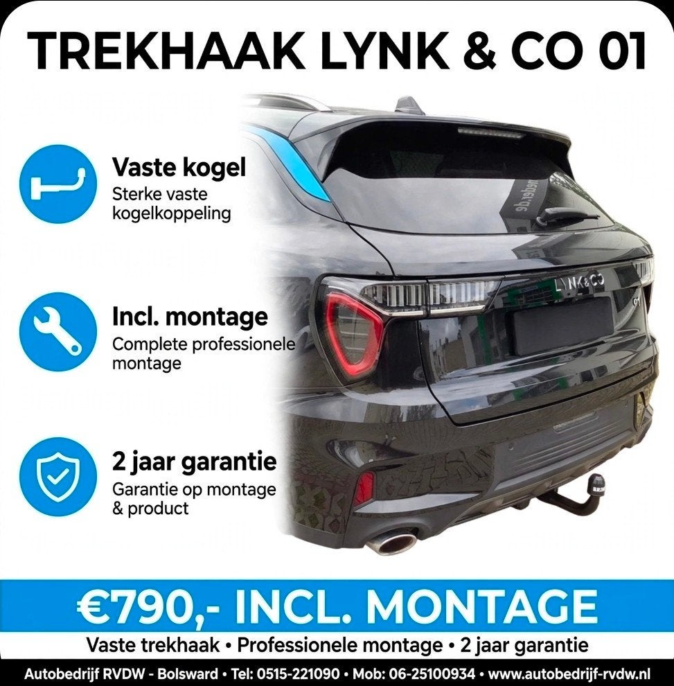 Trekhaak Lynk & Co 01 - Inclusief Montage 790 euro, Ophalen of Verzenden, Nieuw