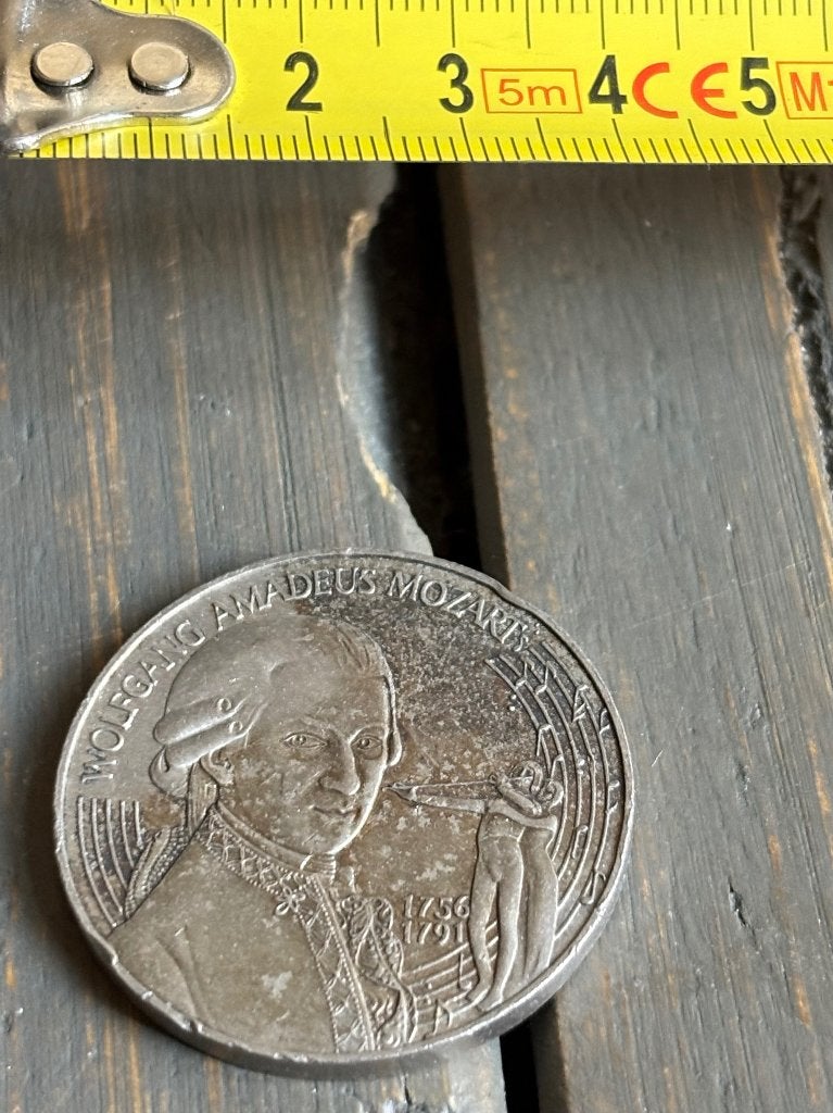 5 Ecu 1996 Oostenrijk Mozart, Ophalen of Verzenden, Oostenrijk, Losse munt